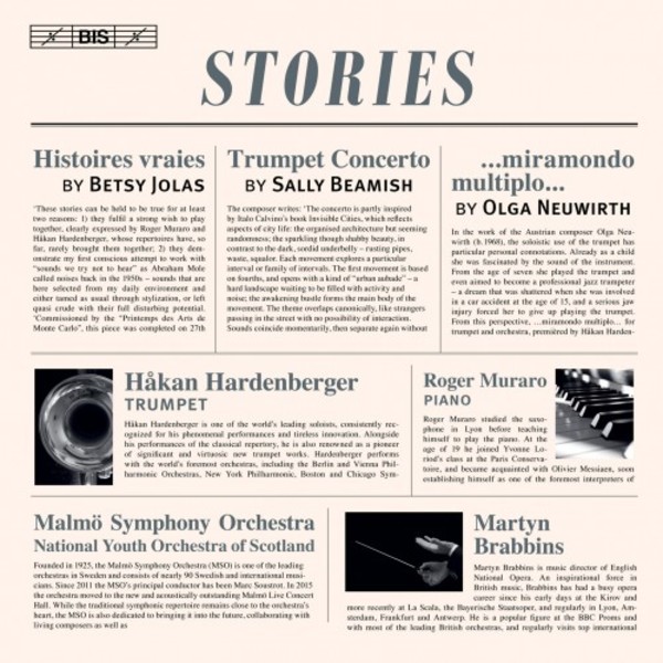 Stories: Trumpet Concertos by Jolas, Beamish & Neuwirth | BIS BIS2293