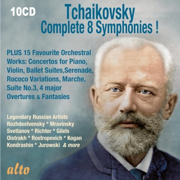 Tchaikovsky - Complete 8 Symphonies + Favourite Orchestral Works | Alto ALC3147