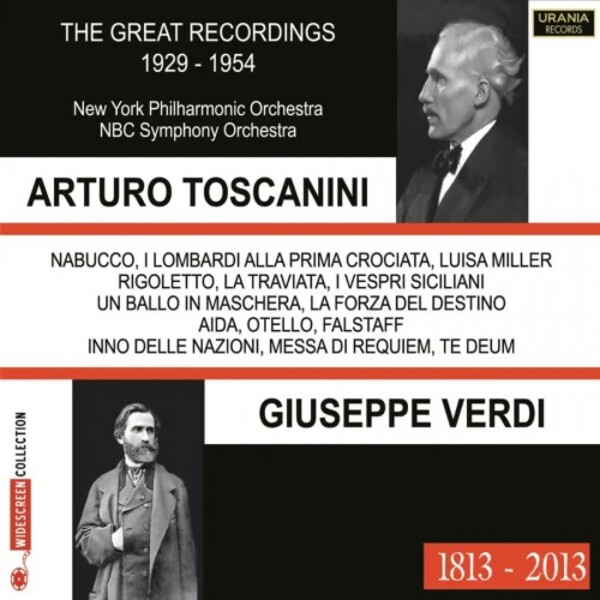 Toscanini conducts Verdi: The Great Recordings, 1929-1954 | Urania WS121247