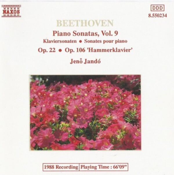 Beethoven, Jen� Jand� - Piano Sonatas, Vol. 9 Op. 22 � Op.106 Hammerklavier