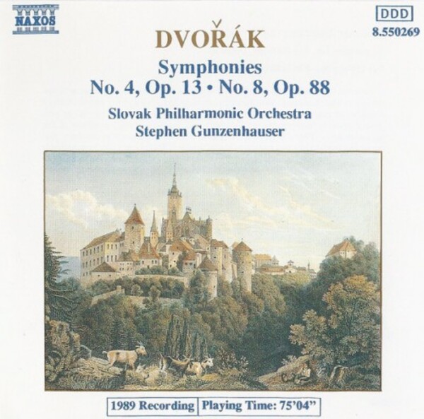 Dvořk, Slovak Philharmonic Orchestra, Stephen Gunzenhauser - Symphonies No. 4, Op 13  No. 8, Op. 88
