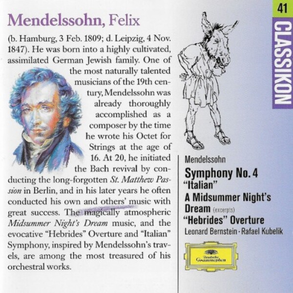 Felix Mendelssohn - Symphony No. 4 Italian & A Midnightsummer Nights Dream Excerpts & Hebrides Overture