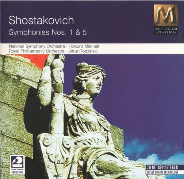 Shostakovich, National Symphony Orchestra  Howard Mitchell, Royal Philharmonic Orchestra  Artur Rodzinski - Symphonies Nos. 1 & 5